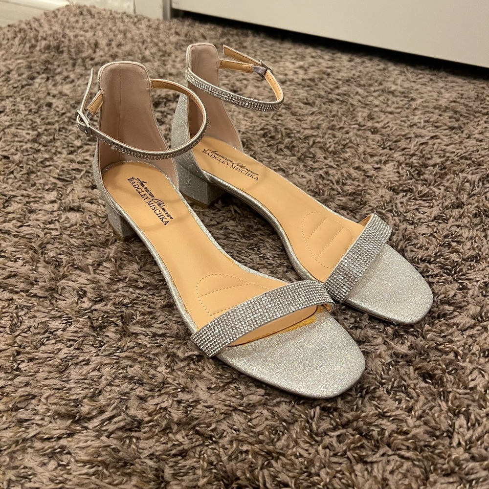 Badgley Mischka - Short Silver Heels